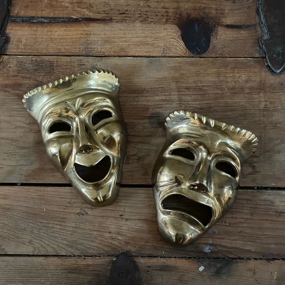 Wall Decor 5 Brass Theater Masks Poshmark